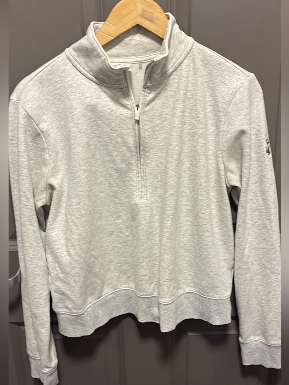 Travis Mathew Women's Light Heather Gray Quarter-Zip Pullover